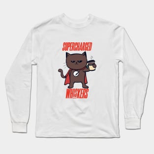 Supercharged Whiskers | Super Cat with Cup Long Sleeve T-Shirt